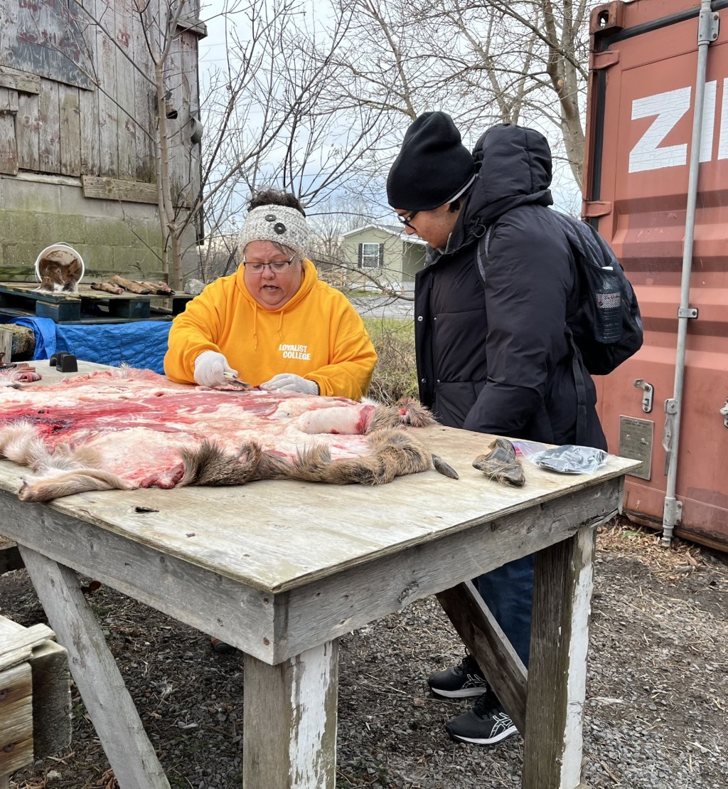 Fourth generation Indigenous leatherworker gives lesson in culture and craftsmanship to college&nbsp;students